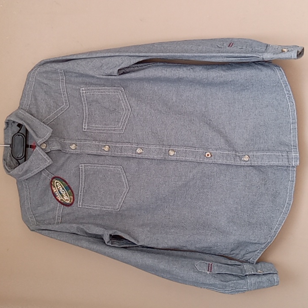 I JEANS by Buffalo Shirt light blue and GREY BOYS SIZE L(10/12)